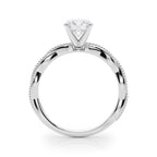 Twisting Milgrain Diamond Engagement Ring