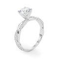Twisting Pavé Diamond Engagement Ring Setting