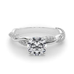 Twisting Pavé Diamond Engagement Ring Setting