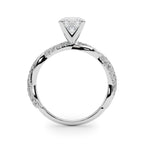 Twisting Pavé Diamond Engagement Ring Setting