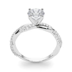 Twisting Pavé Diamond Engagement Ring Setting