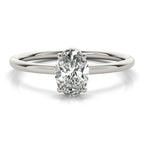 Oval Hidden Halo Engagement Ring