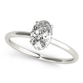 Oval Hidden Halo Engagement Ring