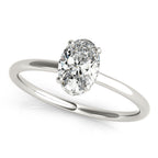 Oval Hidden Halo Engagement Ring