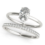 Oval Hidden Halo Engagement Ring