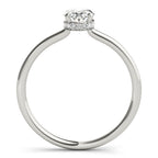 Oval Hidden Halo Engagement Ring