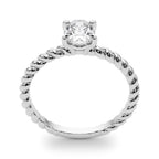 Braided Shank Oval Engagement Ring 11x9mm