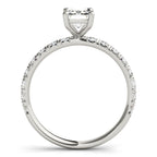 Emerald Cut Diamond Engagement Ring with Split Prong Setting 3.8 Carat