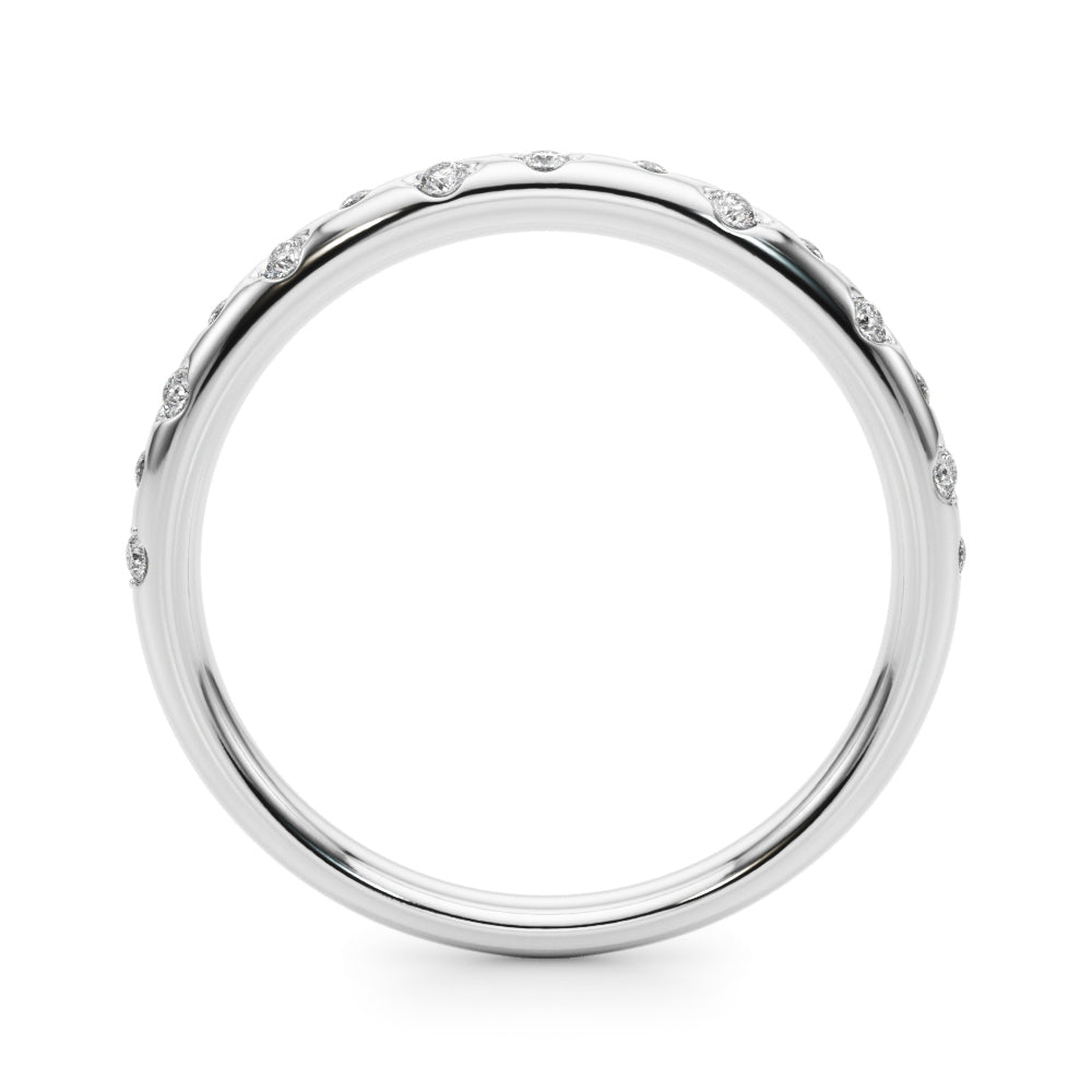 Scattered Diamond Stackable Wedding Band