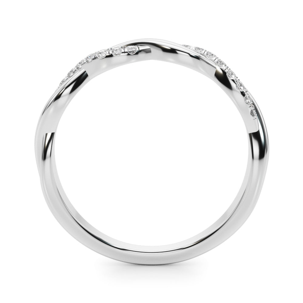 Twisted Diamond Stackable Wedding Band