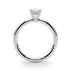Emerald Cut Diamond Engagement Ring with Hidden Halo 0.90 Carat