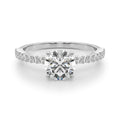Single Row Shared Prong Diamond Engagement Ring 0.0125 CT Semi-Mount
