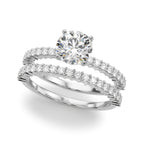 Single Row Shared Prong Diamond Engagement Ring 0.0125 CT Semi-Mount