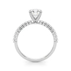 Single Row Shared Prong Diamond Engagement Ring 0.0125 CT Semi-Mount