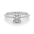 Single Row Shared Prong Diamond Engagement Ring