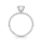 Single Row Shared Prong Diamond Engagement Ring