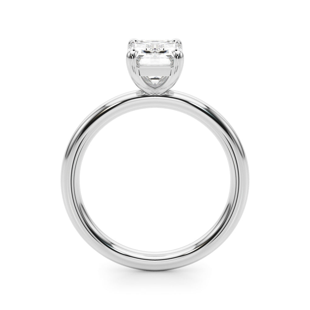 Emerald Cut Solitaire Diamond Engagement Ring 0.30 Carat