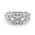 Twisted Shank Three Stone Diamond Engagement Ring