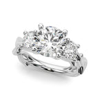Twisted Shank Three Stone Diamond Engagement Ring