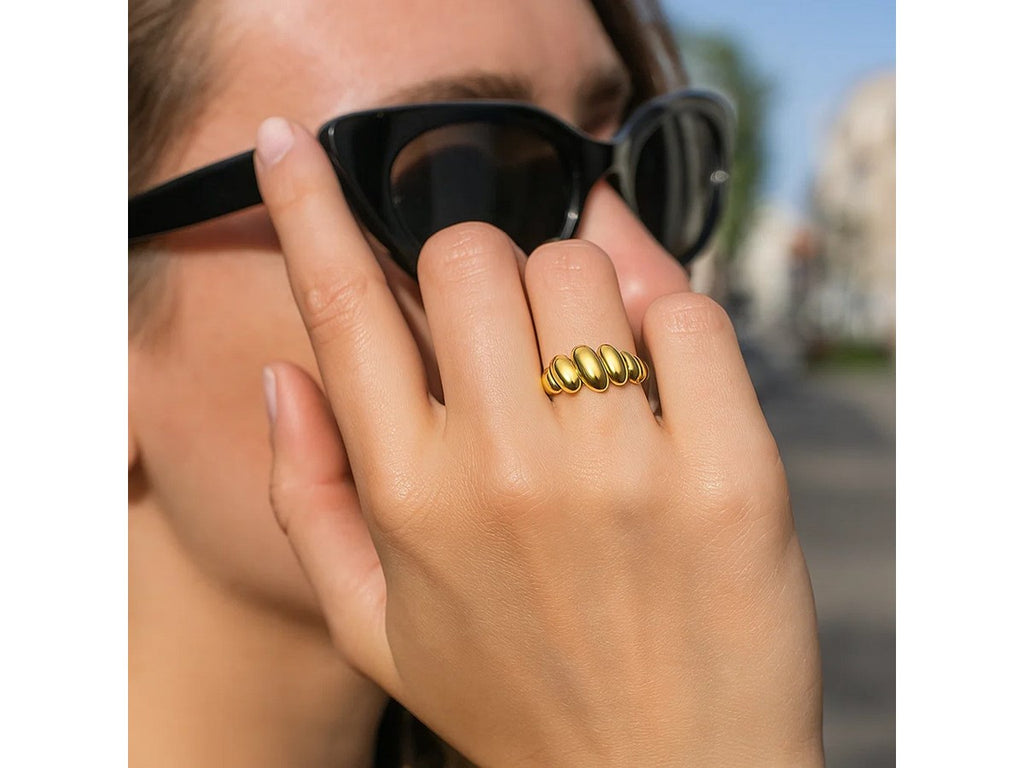 San Marco Oval Dome Link Ring