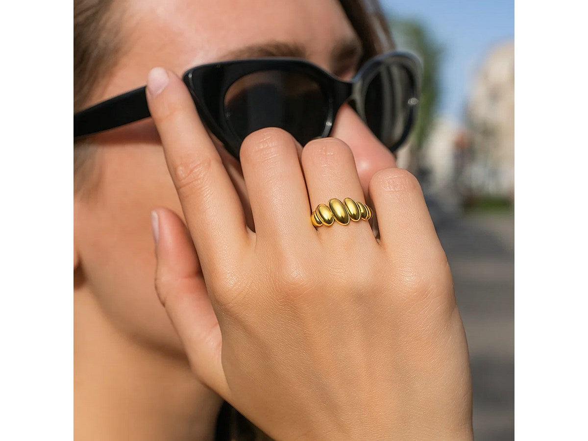 San Marco Oval Dome Link Ring