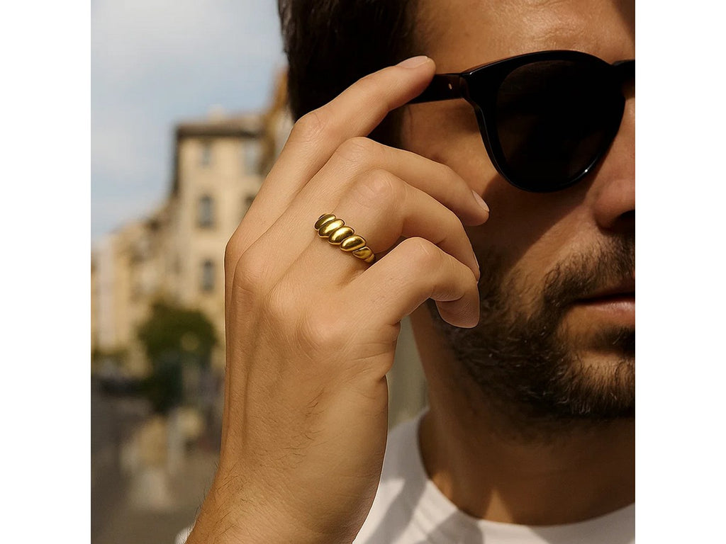 San Marco Oval Dome Link Ring