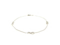Infinity Symbol Link Anklet in Sterling Silver