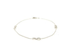 Infinity Symbol Link Anklet in Sterling Silver