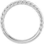 Double Rope Band 3.5mm Polished Comfort Fit Size 7