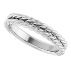 Double Rope Band 3.5mm Polished Comfort Fit Size 7