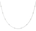 Bezel Set Diamond Station Necklace