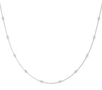 Bezel Set Diamond Station Necklace
