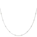 Diamond Station Necklace Multi Tone Finish