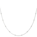Diamond Station Necklace Multi Tone Finish