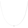 Solitaire Bezel Set Diamond Pendant Necklace