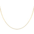 Bezel Diamond Paperclip Chain Necklace