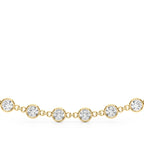 Bezel Diamond Paperclip Chain Necklace