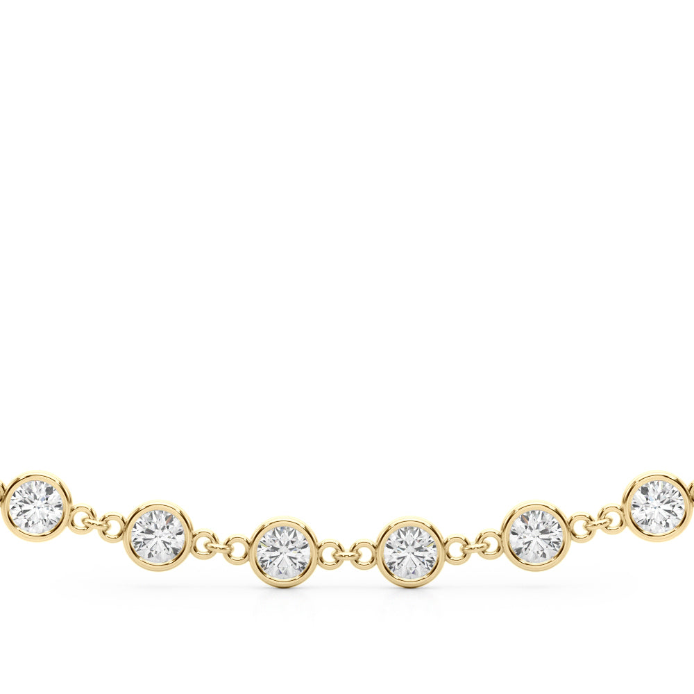 Bezel Diamond Paperclip Chain Necklace