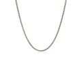Sterling Silver Rhodium Plated Wheat Chain Necklace