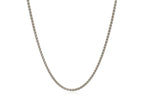 Sterling Silver Rhodium Plated Wheat Chain Necklace