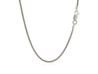 Sterling Silver Rhodium Plated Wheat Chain Necklace