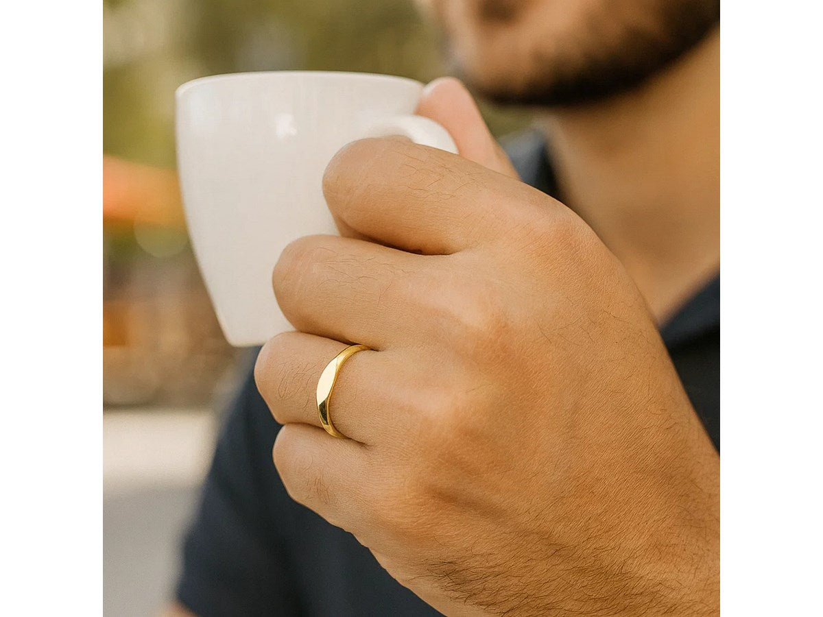 Polished Sculpted Wave Style Ring