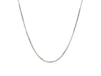 Sterling Silver Rhodium Plated Octagonal Snake Chain Necklace