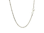 Sterling Silver Rhodium Plated Sparkle Chain Necklace – 1.60 mm