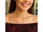 Sterling Silver Rhodium Plated Sparkle Chain Necklace – 1.60 mm