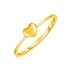 Puffed Heart Accent Ring