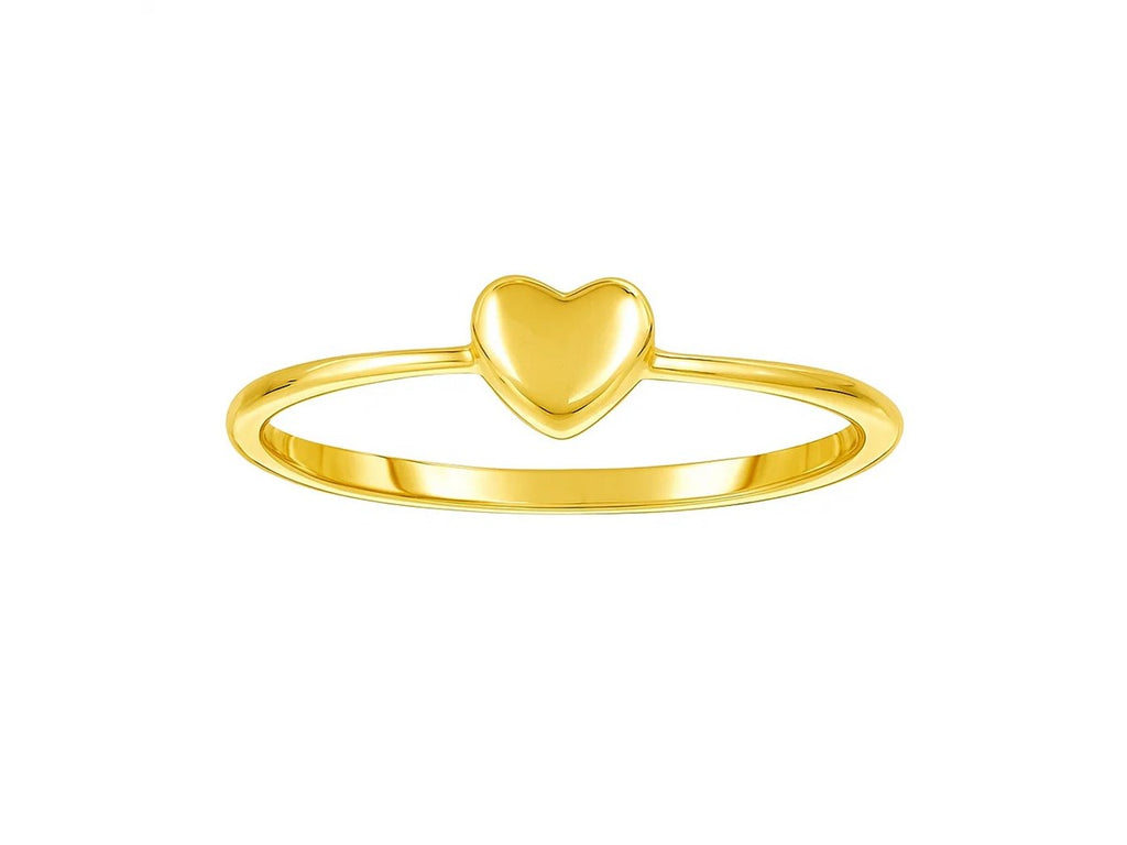Puffed Heart Accent Ring