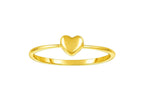 Puffed Heart Accent Ring