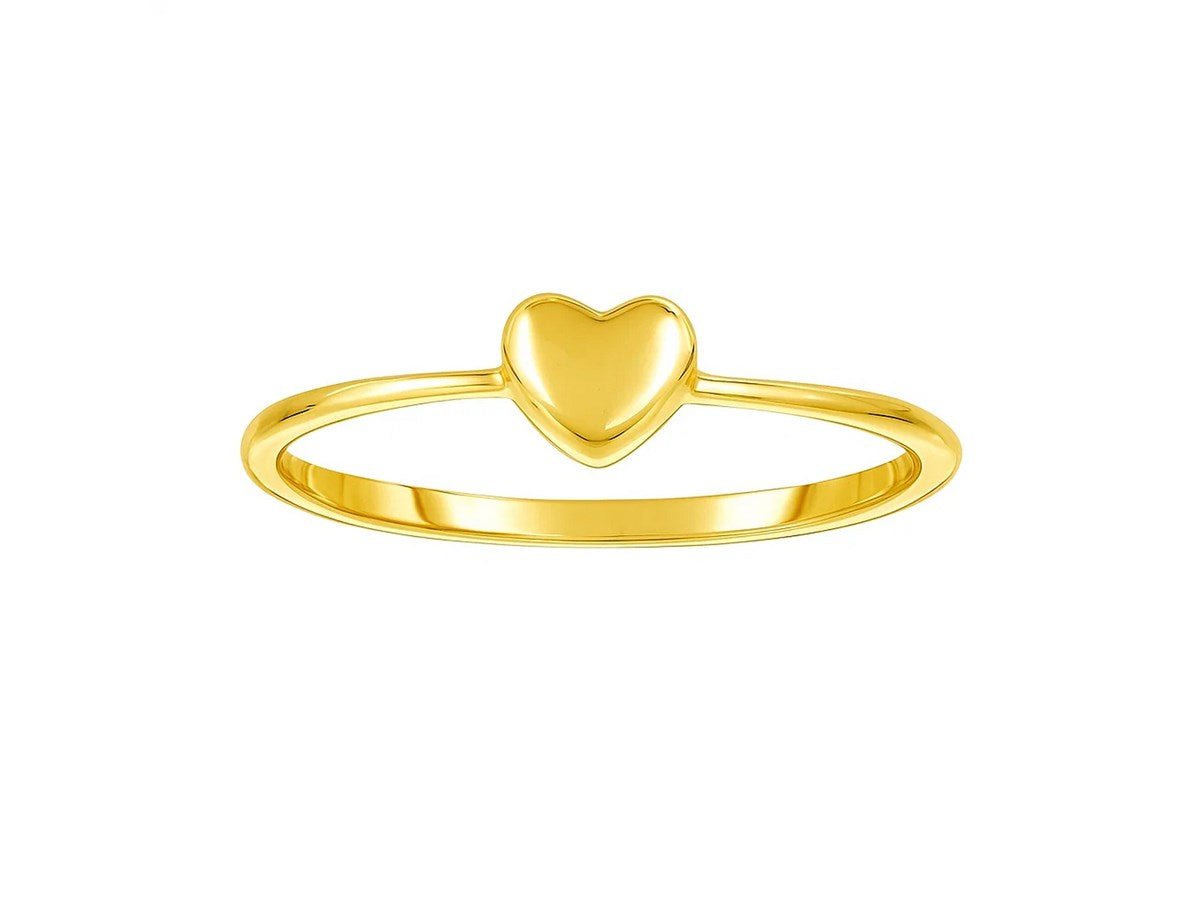 Puffed Heart Accent Ring