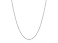 Sterling Silver Rhodium Plated Round Cable Chain Necklace